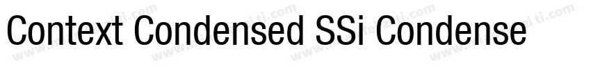 Context Condensed SSi Condensed Italic字体转换
